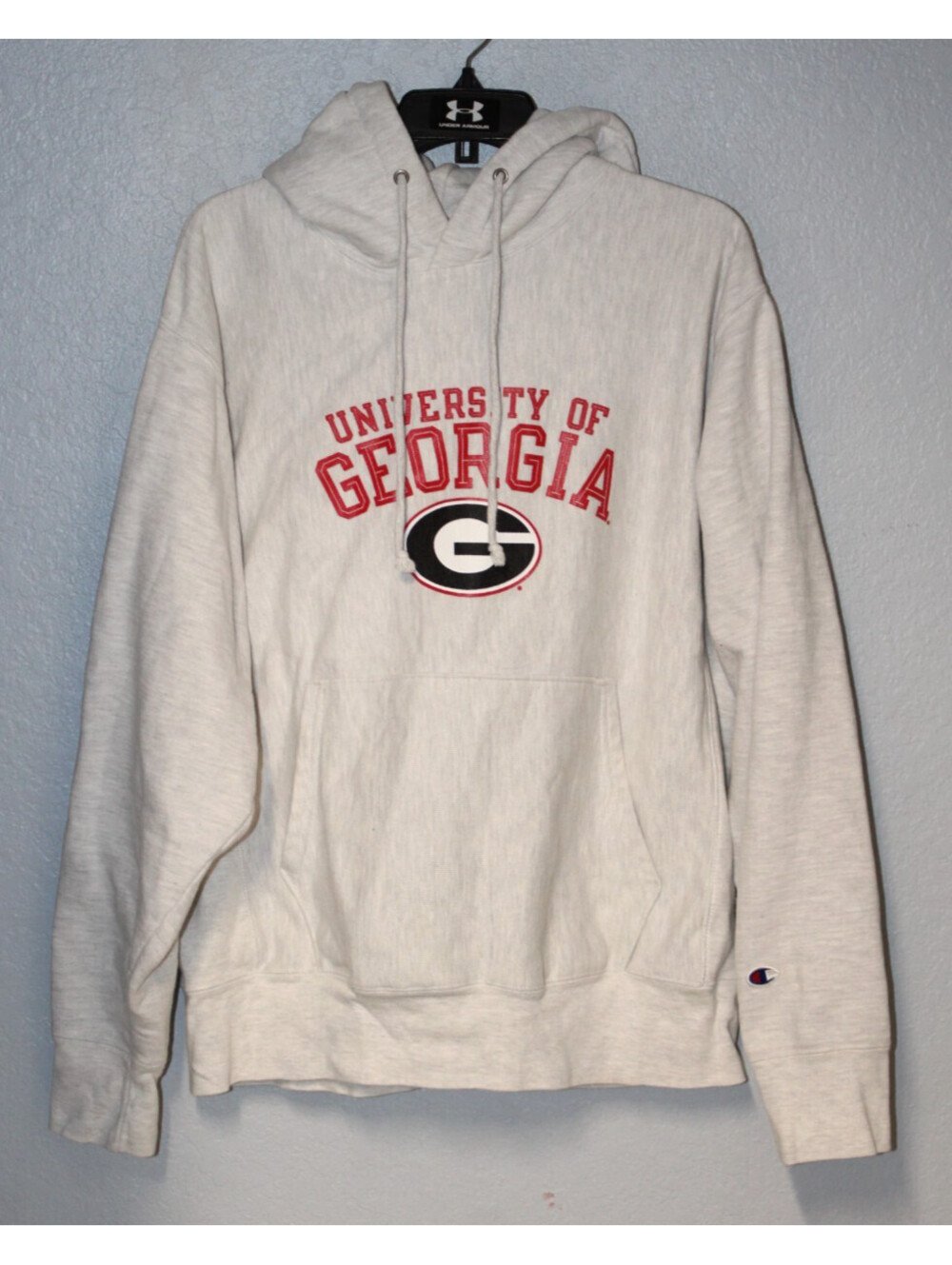 Champion Reverse Weave Georgia Bulldogs UGA Heavyweight Hoodie Men’s Size LARGE